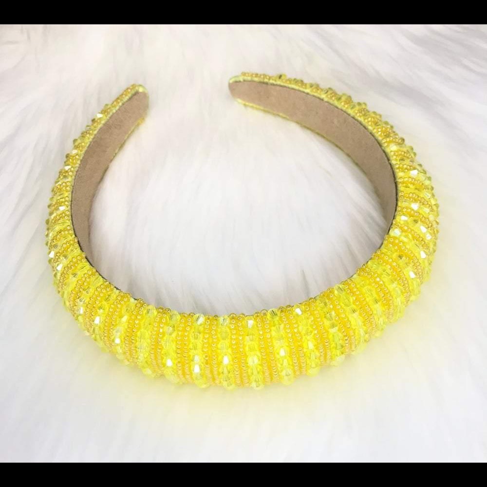 Yellow Rhinestone Headband